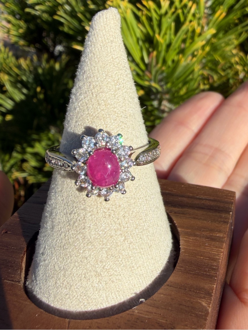 Certified Natural Unheated Burmese Mogok Star Ruby Ring in 925 Sterling Silver